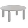 Table basse ronde en bois de hêtre laqué gris 85cm Undique Mas - Kartell