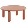 Table basse ronde en bois de hêtre laqué orange 85cm Undique Mas - Kartell