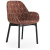 KARTELL fauteuil CLAP RUBELLI QUATREFOIL (Base noire, siège marron - T...
