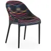 KARTELL chaise ELEGANZA ELA tissu MISSONI (Base noire, tissu Color Bla...