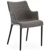 KARTELL chaise avec accoudoirs ELEGANZA NIA tissu MISSONI (Base noire,...