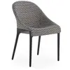 KARTELL chaise ELEGANZA ELA tissu MISSONI (Base noire, tissu ZigZag - ...
