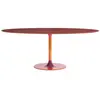 KARTELL table ovale THIERRY XXL (Burgundy - Verre trempé peint et méta...