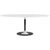 KARTELL table ovale THIERRY XXL (Blanc - Verre trempé peint et métal)