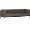 KARTELL canapé à 3 places ASIA (Gris - Tissu Bouclé New et acier peint...