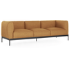 KARTELL canapé à 3 places ASIA (Ocre - Tissu Panamino et acier peint)