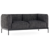 KARTELL canapé à 2 places ASIA (Noir - Tissu Cotone Structure et acier...