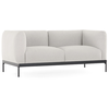 KARTELL canapé à 2 places ASIA (Blanc - Tissu Cotone Plain et acier pe...