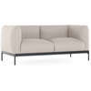 KARTELL canapé à 2 places ASIA (Blanc - Tissu Panamino et acier peint)