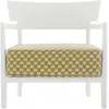 Kartell - Fauteuil rembourré Cara - Jaune - Tissu Liberty - Designer P...