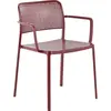 Kartell - Fauteuil de repas empilable Audrey - Rouge - Aluminium peint...