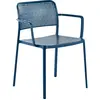 Kartell - Fauteuil de repas empilable Audrey - Bleu - Aluminium peint ...