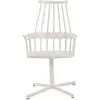 KARTELL fauteuil pivotant COMBACK (Blanc - Technopolymère thermoplastique - Acier laqué)