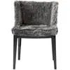 Kartell Fauteuil Mademoiselle Kravitz (Fur-Python, Structure Noire - P...