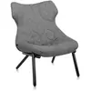 KARTELL fauteuil FOLIAGE (Revêtement gris - pieds noirs - siège en tis...