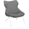 KARTELL fauteuil FOLIAGE (Revêtement gris - pieds blancs - siège en ti...