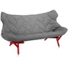 KARTELL canapé FOLIAGE (Revêtement gris - pieds rouges - siège en tiss...