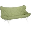 KARTELL canapé FOLIAGE (Revêtement vert - pieds blancs - siège en tiss...