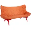 KARTELL canapé FOLIAGE (Revêtement orange - pieds rouges - siège en ti...