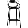 Chaise de bar noire 75 cm Masters - Kartell