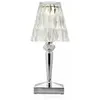 Kartell Lampe à poser LED rechargeable Battery, 26 cm, couleur chrome, IP54