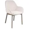 KARTELL fauteuil CLAP MELANGE (Base tourterelle, siège beige - Tissu e...