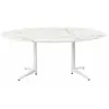 Kartell Table à manger ovale effet marbre blanc 192 x 118 cm Multiplo ...