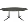Table à manger ovale effet marbre noir 192x118 Multiplo - Kartell