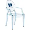 Kartell Lou Ghost Chaise, Plastique, Orme Bleue, 2,7 x 37 x 63 cm