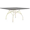 KARTELL table carrée GLOSSY 130 x 130 cm (Noir - MDF laqué en polyeste...