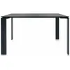 Table à manger noir 128x128 Four tavolo - Kartell