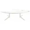 Table basse ovale effet marbre blanc 192x118 Multiplo - Kartell