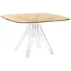 KARTELL table SIR GIO avec plateau carré (Bronze / Transparent - Base ...