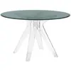 KARTELL table SIR GIO avec plateau rond (Fumé / Transparent - Base en ...