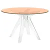 KARTELL table SIR GIO avec plateau rond (Rose / Transparent - Base en ...