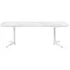 Table à manger effet marbre blanc 180x90 Multiplo - Kartell