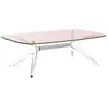 KARTELL table basse BLAST avec plateau rectangulaire (Plateau rose, st...