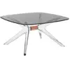 KARTELL table basse BLAST avec plateau carré (Plateau fumé, structure ...