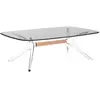 KARTELL table basse BLAST avec plateau rectangulaire (Plateau fumé, st...
