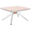 KARTELL table basse BLAST avec plateau carré (Plateau rose, structure ...