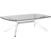 KARTELL table basse BLAST avec plateau rectangulaire (Plateau fumé, st...