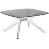 KARTELL table basse BLAST avec plateau carré (Plateau fumé, structure ...