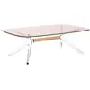 KARTELL table basse BLAST avec plateau rectangulaire (Plateau rose, st...