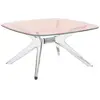 KARTELL table basse BLAST avec plateau carré (Plateau rose, structure ...