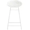Kartell Smatrik Stool, Tabouet, Blanc avec Structure Blanche