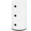Kartell Componibili Recycled,Meuble Conteneur 3 éléments, Blanc opaque