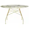Table Glossy - Symphonie - doré - rond Kartell