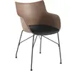 Fauteuil Q/Wood - bois foncé/noir Kartell