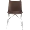 Chaise P/Wood - bois foncé/chrome Kartell