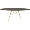Table Glossy - bronze vielli - doré - oval Kartell